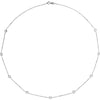 14k White Gold Cubic Zirconia 18-inch Necklace