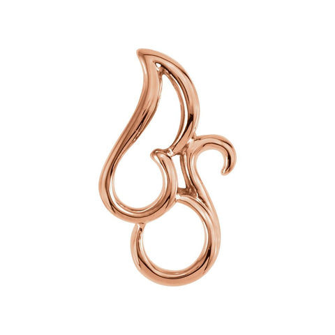 14k Rose Gold Freeform Pendant