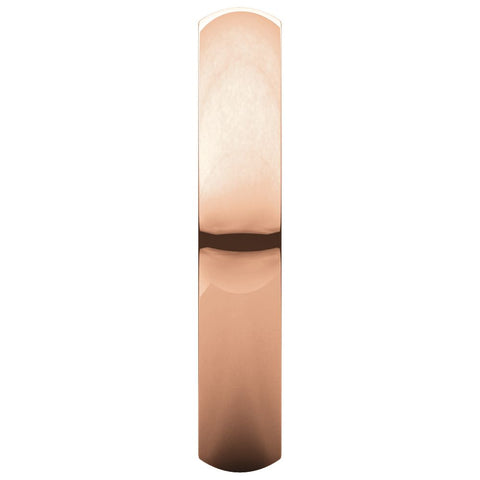 10k Rose Gold 4mm Heavy Comfort Fit Band, Size 8