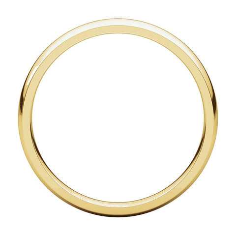18k Yellow Gold 3mm Light Comfort Fit Band, Size 5
