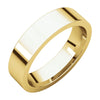05.00 mm Flat Comfort-Fit Wedding Band Ring in 14K Yellow Gold ( Size 8.5 )