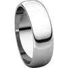 Continuum Sterling Silver 6mm Half Round Band, Size 8.5