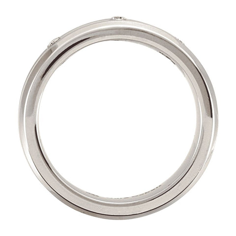 Cobalt 8mm Satin Finished Beveled Edge Band Size 8