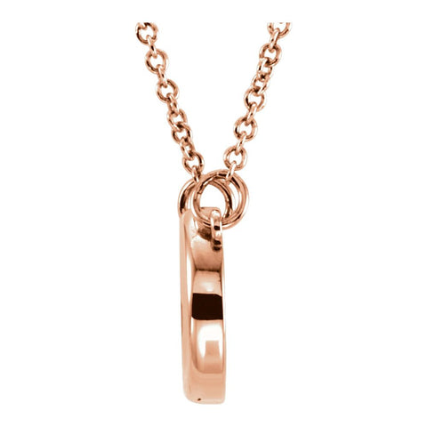 14k Rose Gold Concave 18" Necklace