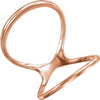 14k Rose Gold Freeform Ring, Size 7