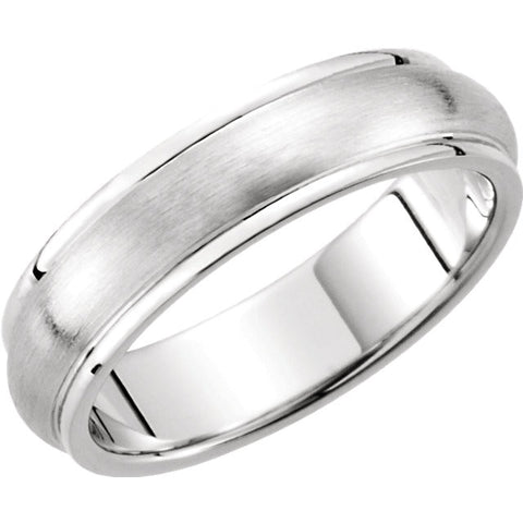 14k White Gold 5mm Design Band Size 10.5
