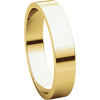 14k Yellow Gold 4mm Flat Band, Size 9.5