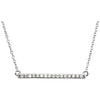 14k White Gold 1/6 ctw. Diamond Bar 18-inch Necklace