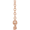14k Rose Gold .07 CTW Petite Diamond Bar 16-18" Necklace