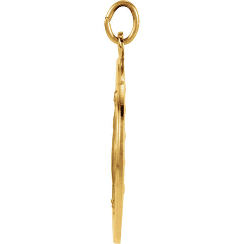 14k Yellow Gold 21.75mm Miraculous Medal