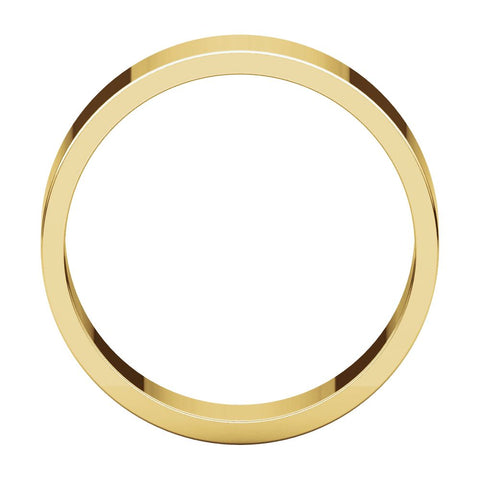 14k Yellow Gold 6mm Flat Band, Size 7.5
