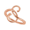 14k Rose Gold Freeform Ring, Size 7