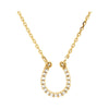 14k Yellow Gold 0.08 ctw. Diamond Horseshoe 16-inch Necklace