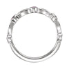 14k White Gold Ruby & 1/6 CTW Diamond Ring, Size 7