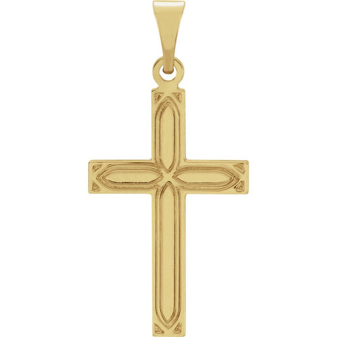 14k Yellow Gold Cross Pendant