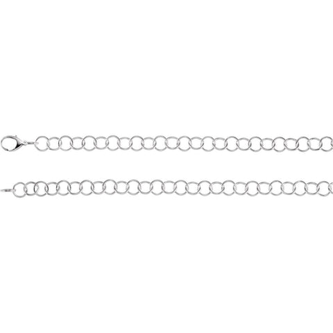 Sterling Silver 12mm Ring Link 18" Chain