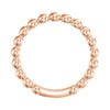 14k Rose Gold 3mm Stackable Bead Ring, Size 7