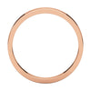 14k Rose Gold 3mm Flat Band, Size 6
