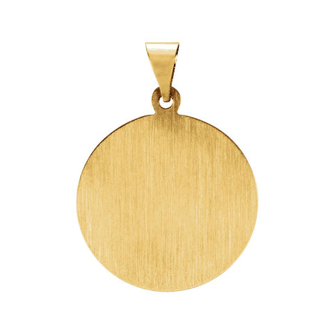 14k Yellow Gold 20.75mm Round Pope John Paul II Hollow Medal