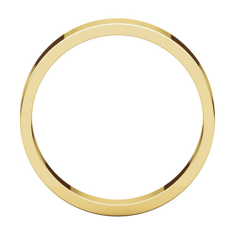 14k Yellow Gold 4mm Flat Band, Size 7