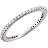 1/3 CTW Diamond Band in 14K White Gold (Size 7)