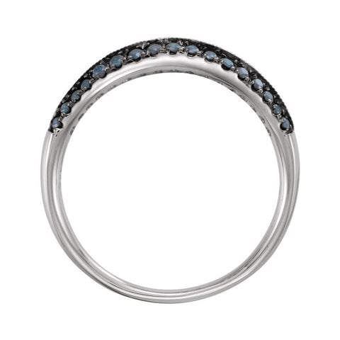 14k White Gold Knife-Edge Anniversary Band, Size 7