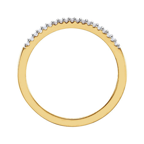 14k Yellow Gold .08 CTW Diamond Band Size 7