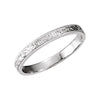 Hand Engraved Wedding Band Ring in 14k White Gold ( Size 5 )