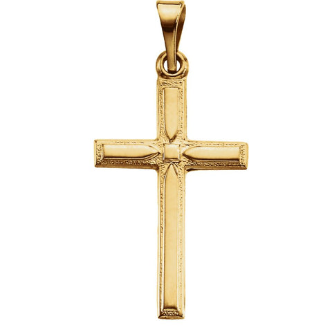 14k Yellow Gold Cross Pendant