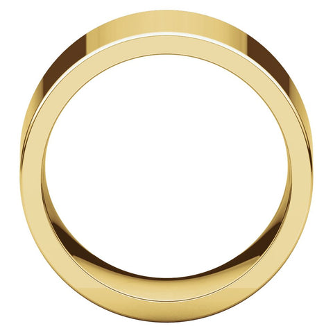 14k Yellow Gold 12mm Flat Comfort Fit Band, Size 7