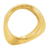 14k Yellow Gold Coin Ring Mounting, Size 6