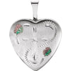 Heart Locket with Cross in Sterling Silver