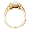 14k Yellow Gold Opal & .08 CTW Diamond Ring, Size 7