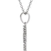 14k White Gold 1/6 CTW Diamond Petite Star 16" Necklace