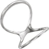 14k White Gold Freeform Ring, Size 7