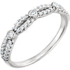 1/4 CTW Diamond Wedding Band for Matching Engagement Ring in 14k White Gold (Size 6 )
