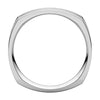 14k White Gold 4mm Square Comfort Fit Band, Size 10