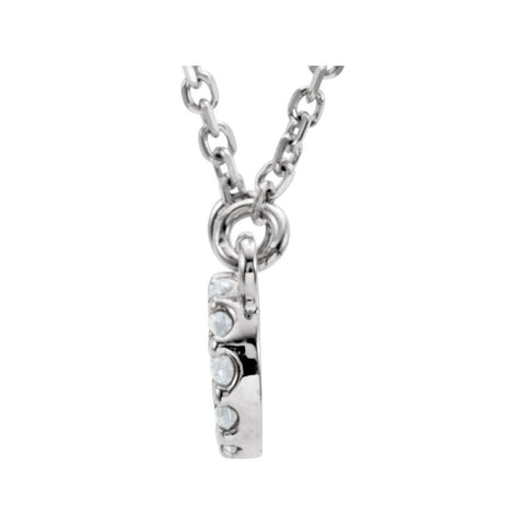 14k White Gold 1/10 CTW Diamond Infinity-Inspired 16" Necklace