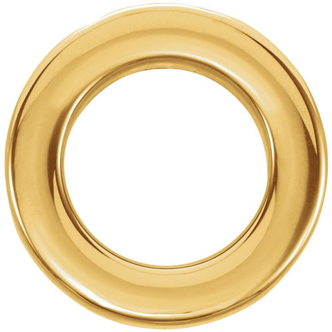 14k Yellow Gold 13mm Circle Chain Slide