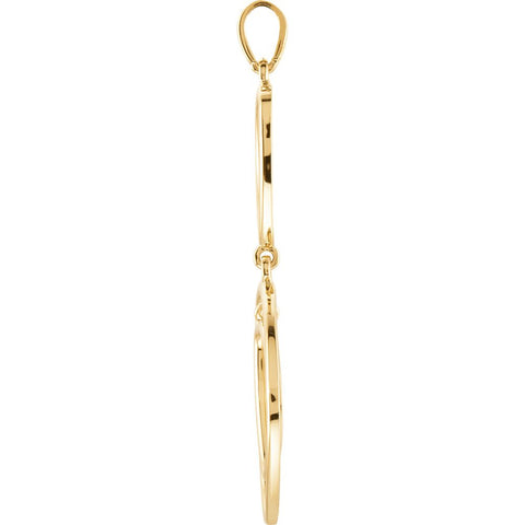 14k Yellow Gold Open Silhouette Pendant