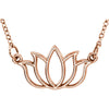 Lotus 18-Inch Necklace in 14K Rose Gold