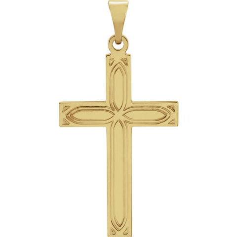 14k Yellow Gold Cross Pendant