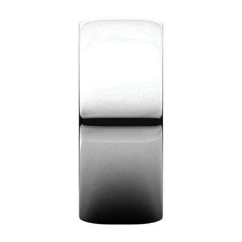 10k White Gold 8mm Half Round Light Band, Size 9