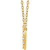 14k Yellow Gold 1/6 CTW Diamond Square Cluster 16-18" Necklace