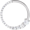 1/2 CTTW Journey Diamond Circle Pendant in 14k White Gold