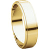 14k Yellow Gold 5mm Flat Edge Band, Size 5.5