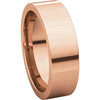 14k Rose Gold 6mm Flat Comfort Fit Band, Size 7