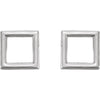 Sterling Silver Square Earrings