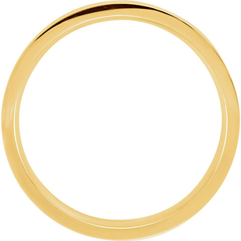 14k Yellow Gold 6mm Flat Comfort Fit Milgrain Band Size 9