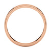 14k Rose Gold 4mm Flat Edge Band, Size 7